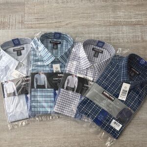 Kirkland Signature Men's Assorted Blue Plaid Shirts